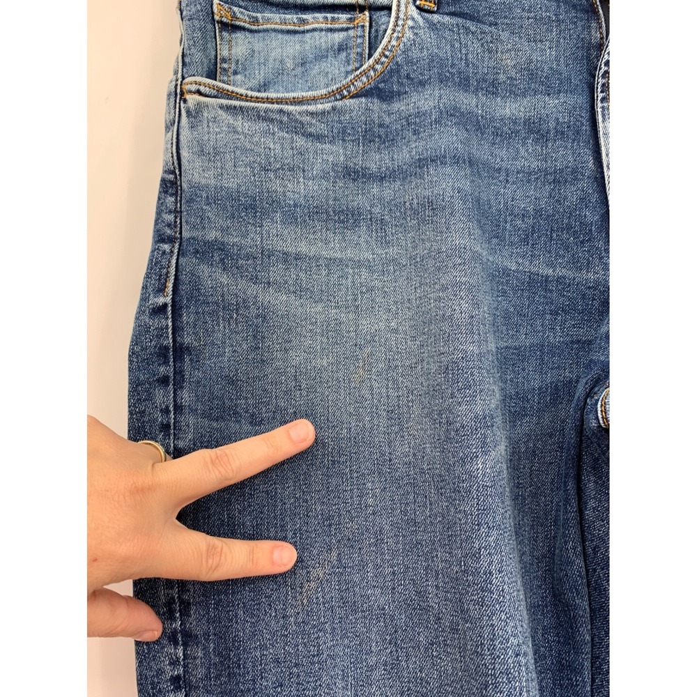 Faherty Jeans Mens 38x30 Blue Organic Cotton Stretch Straight Leg Denim Pants - Picture 4 of 14